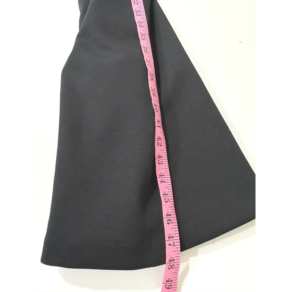 Ann Taylor Womens Black Double Knit Midi Flare Dress Size 12 NEW - Picture 9 of 14